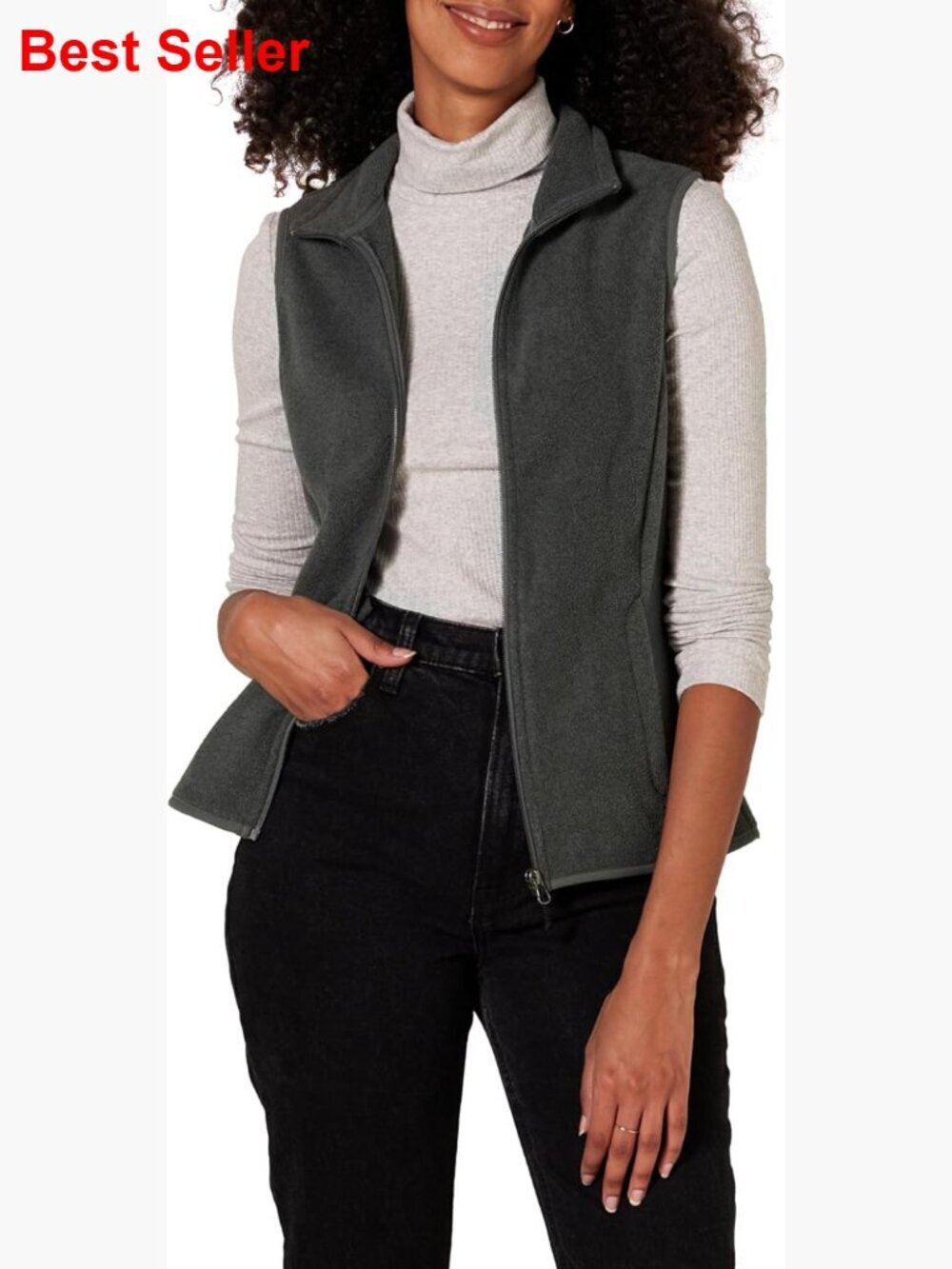 Classic-Fit Sleeveless Polar Soft Fleece Vest